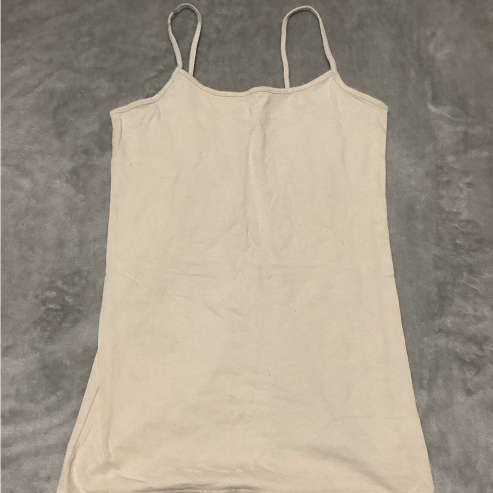 No Boundaries Women's Light Cream Tank Top
